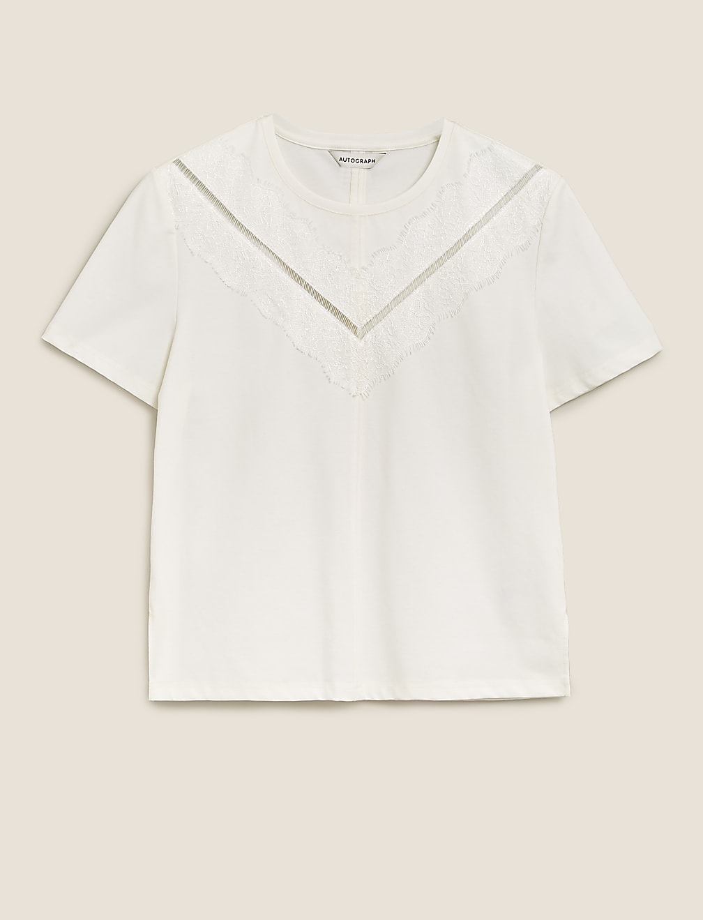 Lace Detail Regular Fit T-Shirt