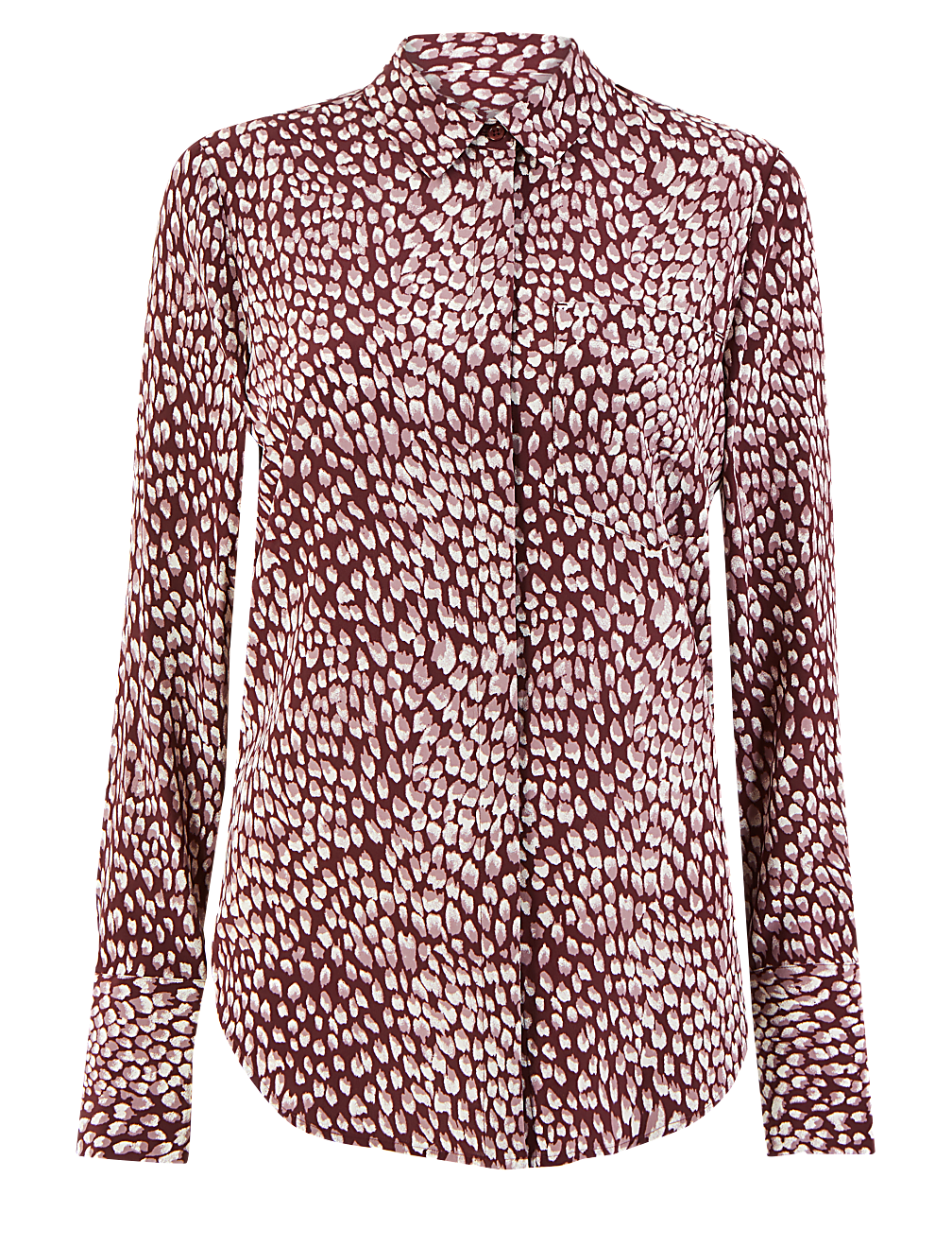 Pure Silk Printed Relaxed Fit Shirt