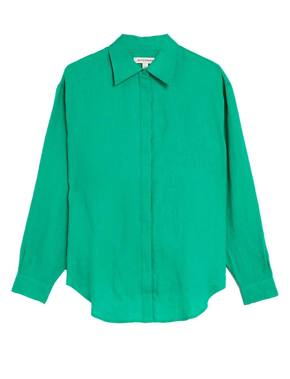 Pure Irish Linen Collared Relaxed Shirt