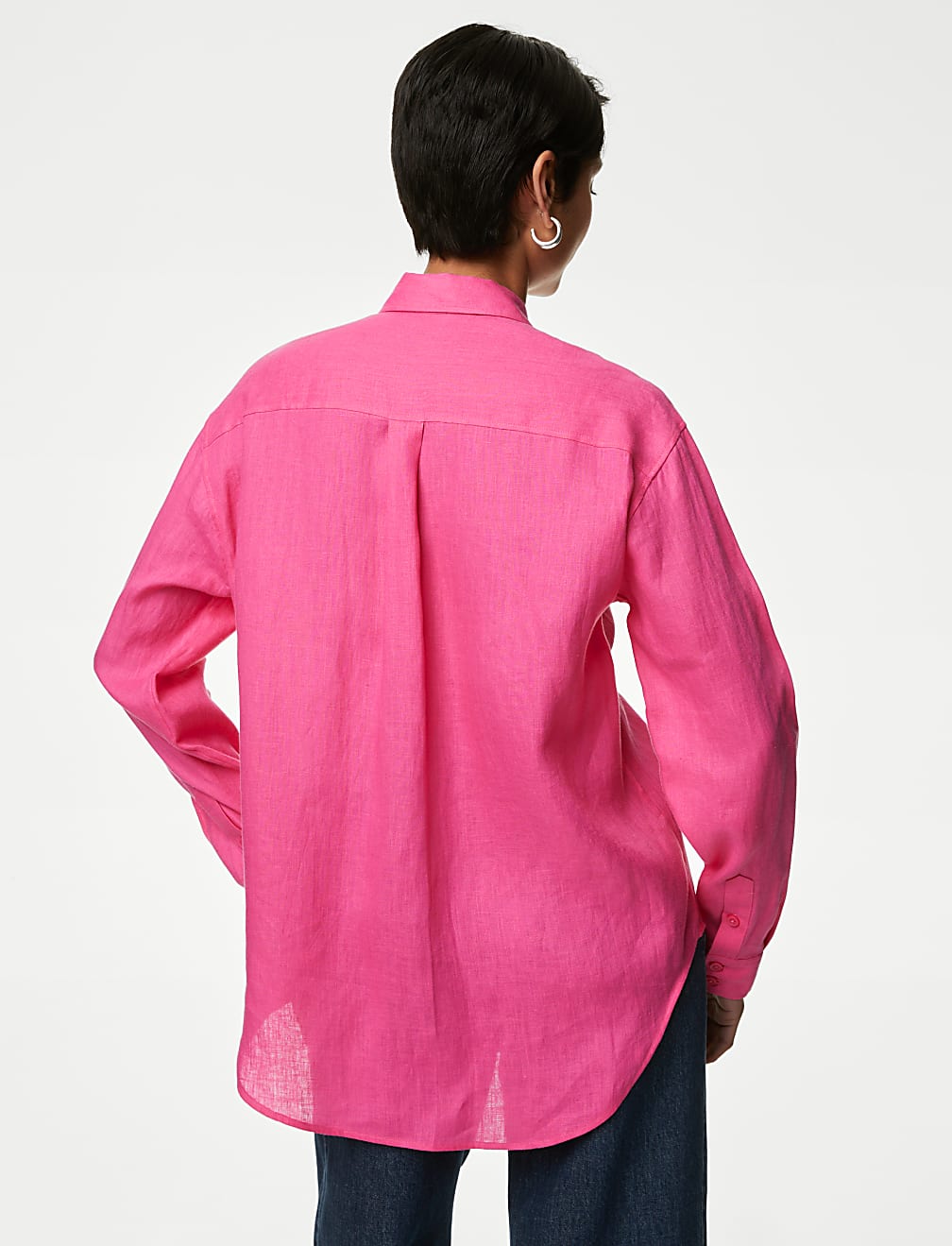 Pure Irish Linen Collared Relaxed Shirt