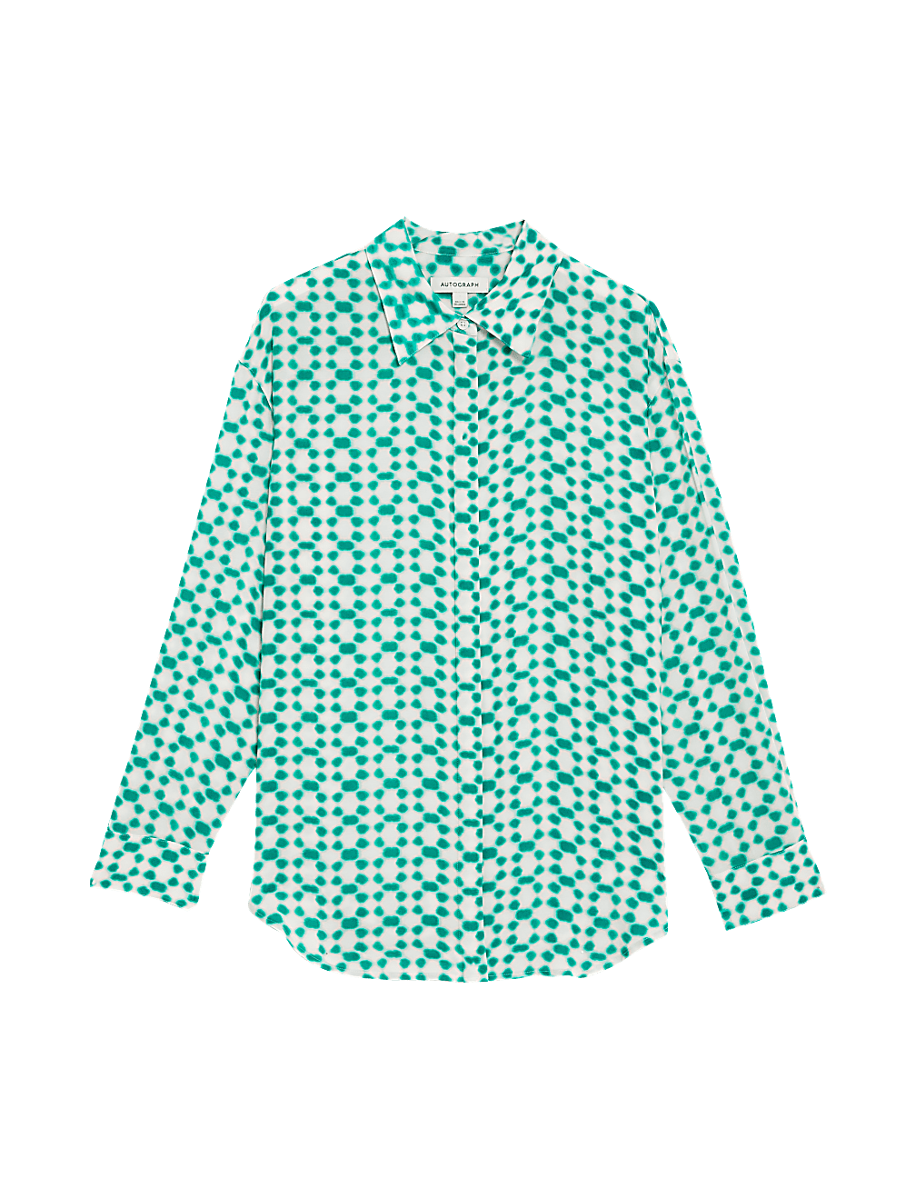 Cupro Rich Printed Collared Shirt