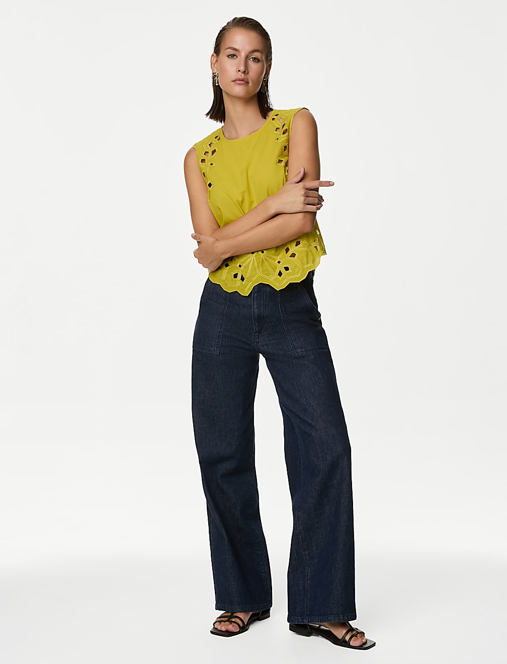 Pure Cotton Embroidered Top