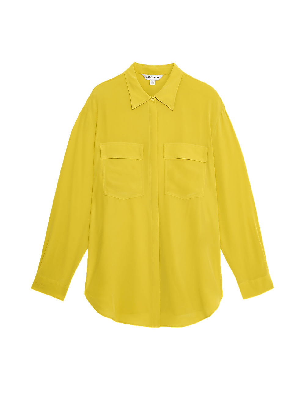 Pure Silk Collared Utility Shirt