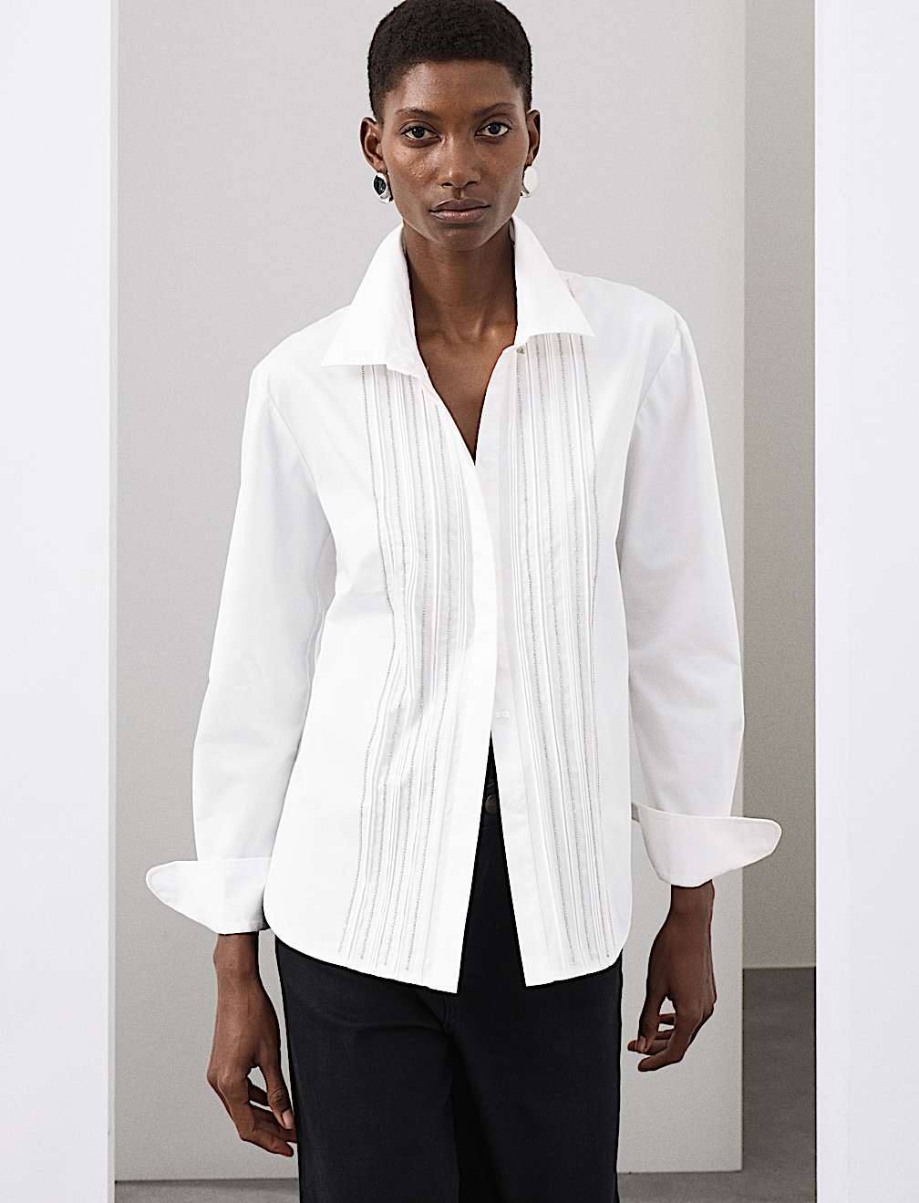 Pure Cotton Embellished Shirt