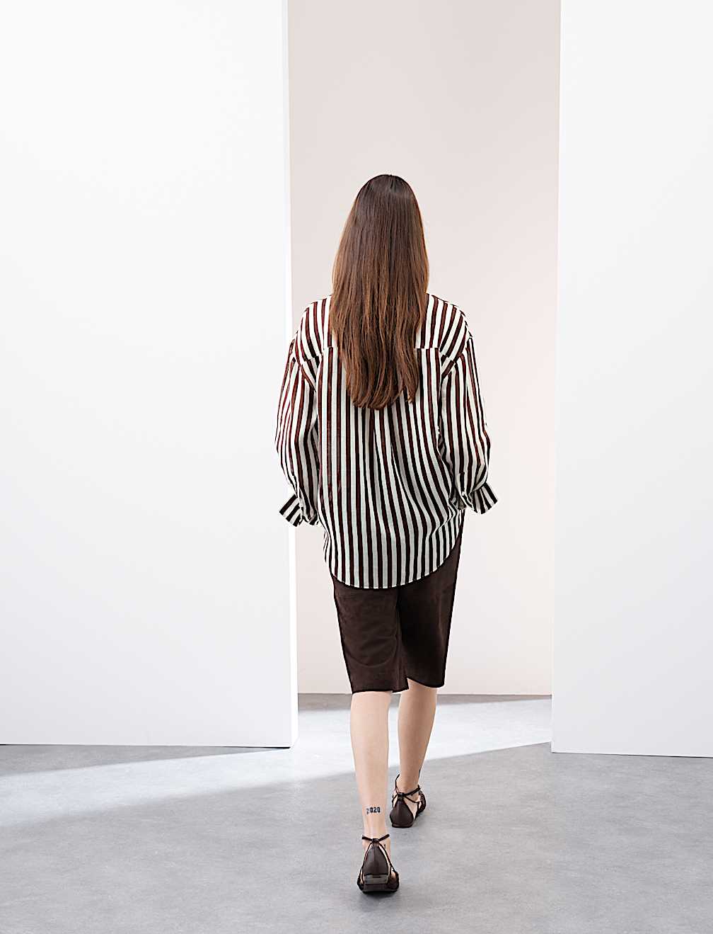 Pure Ramie Striped Shirt