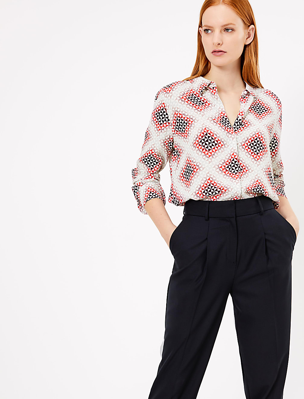 Printed Crepe Shirt