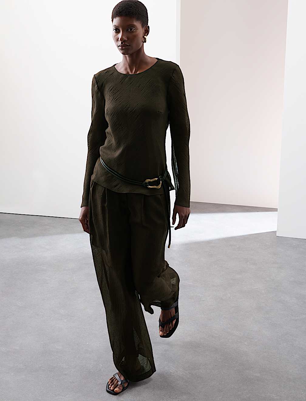 Textured Draped Blouse