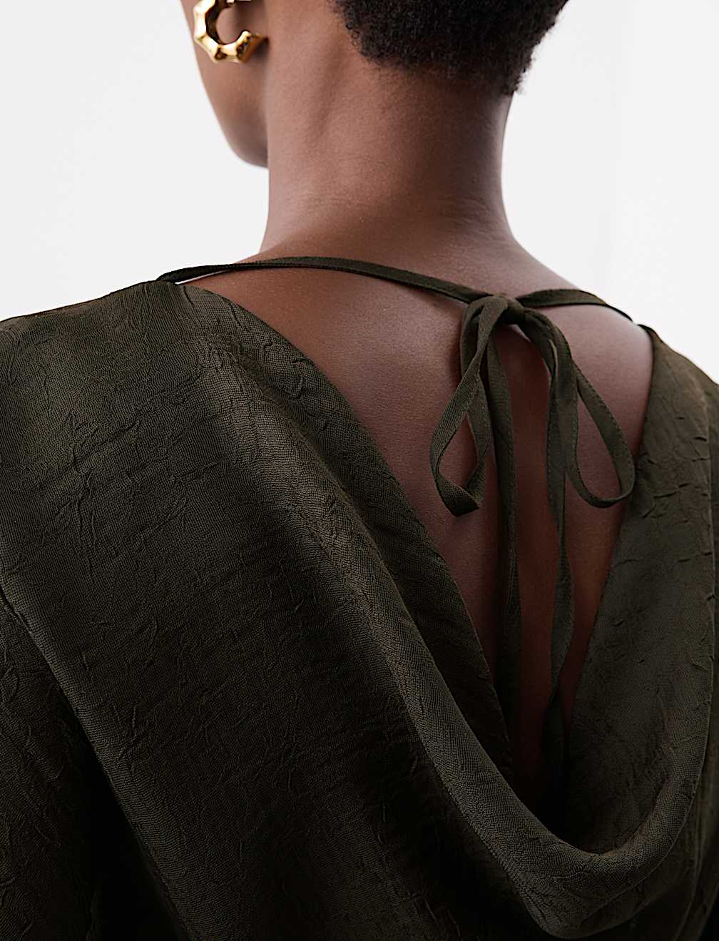 Textured Draped Blouse