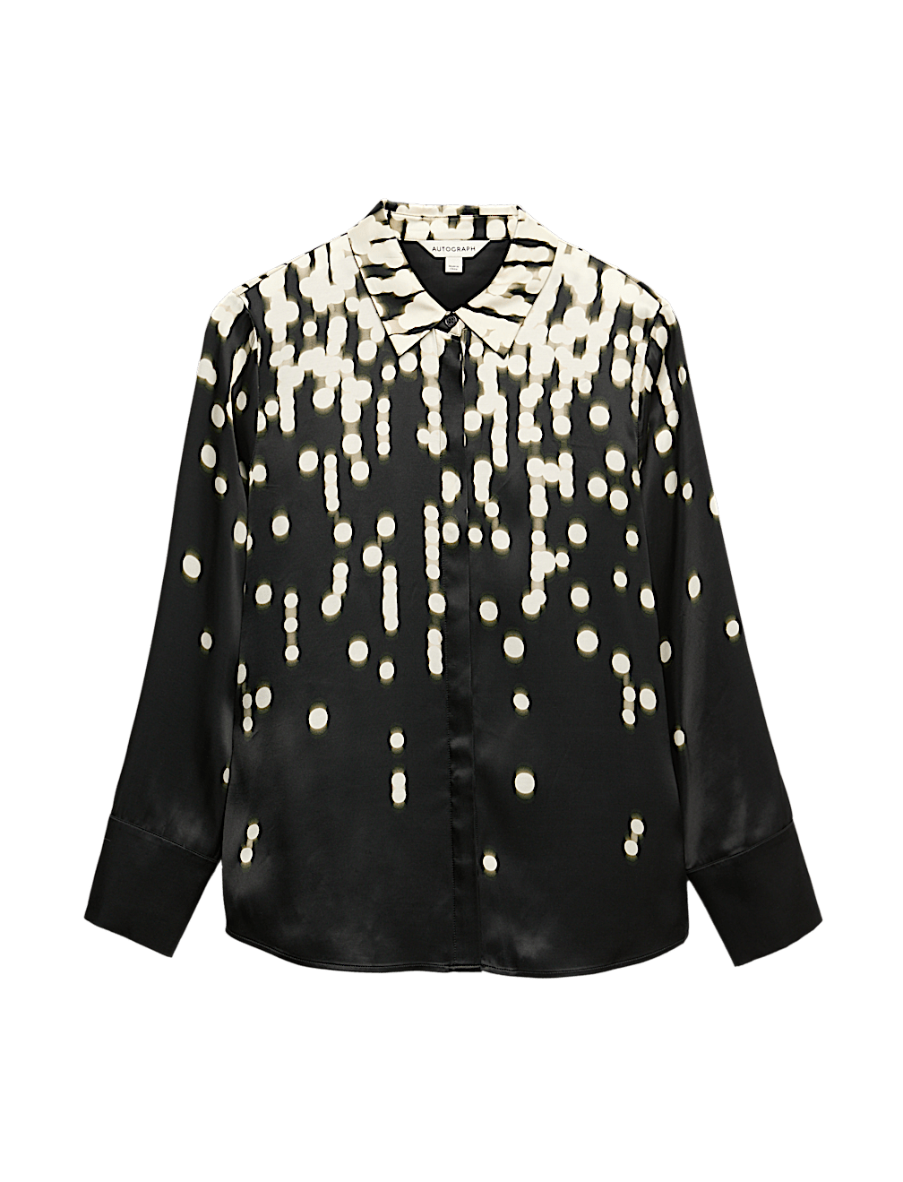 Cupro Rich Spot Print Relaxed Shirt
