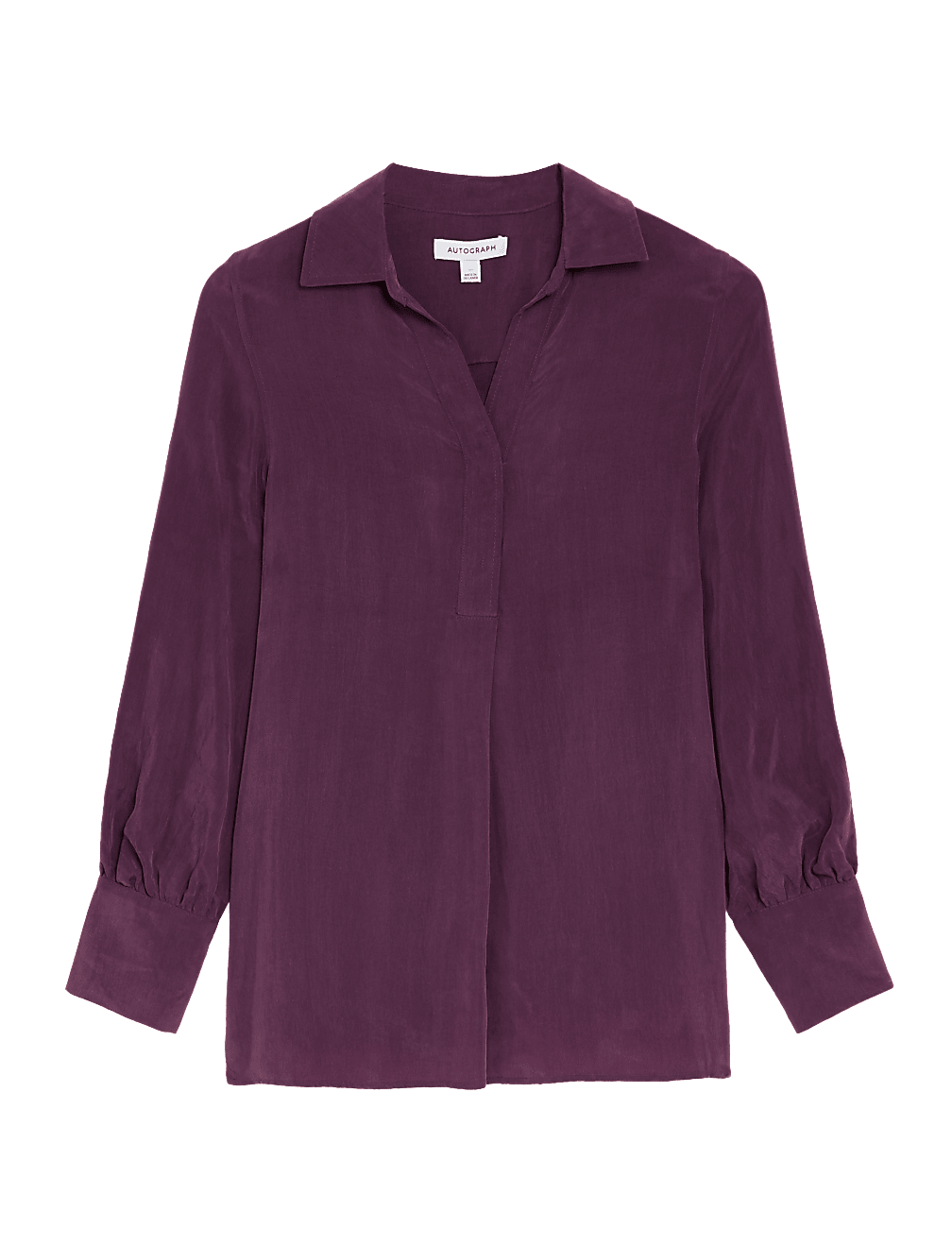 Collared Relaxed Longline Popover Blouse