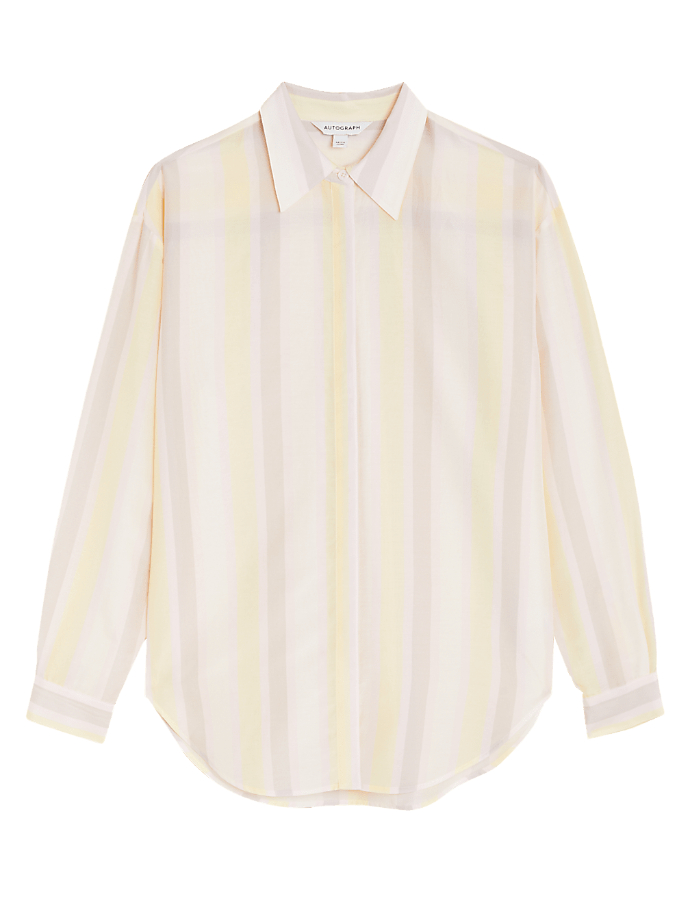 Silk Blend Striped Long Sleeve Shirt