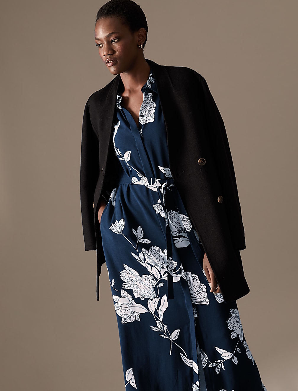 Floral Midaxi Shirt Dress