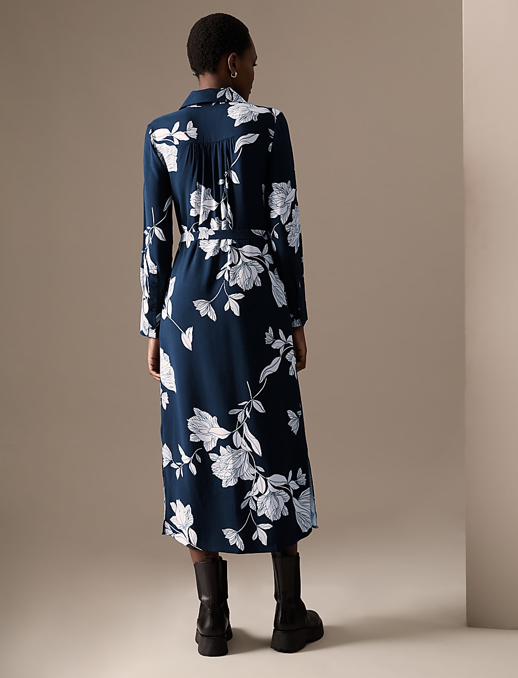 Floral Midaxi Shirt Dress