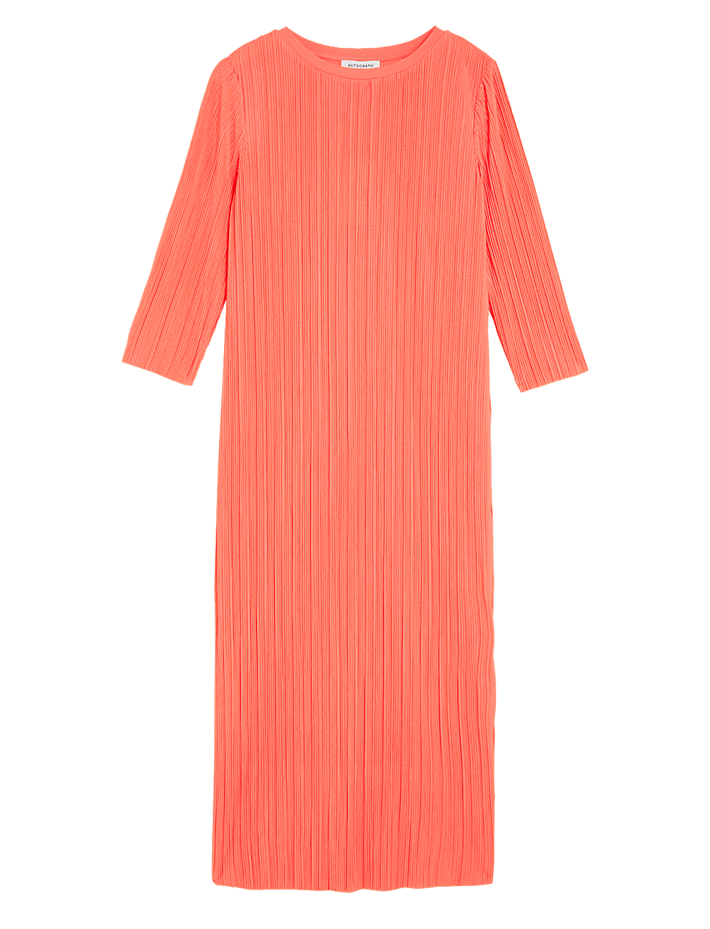 Jersey Plisse Midaxi Column Dress