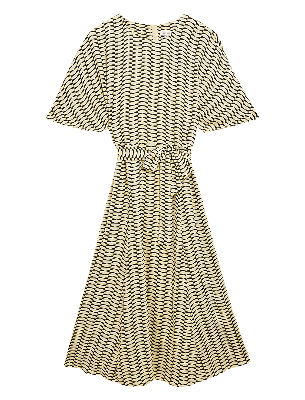 Geometric Midi Kimono Dress