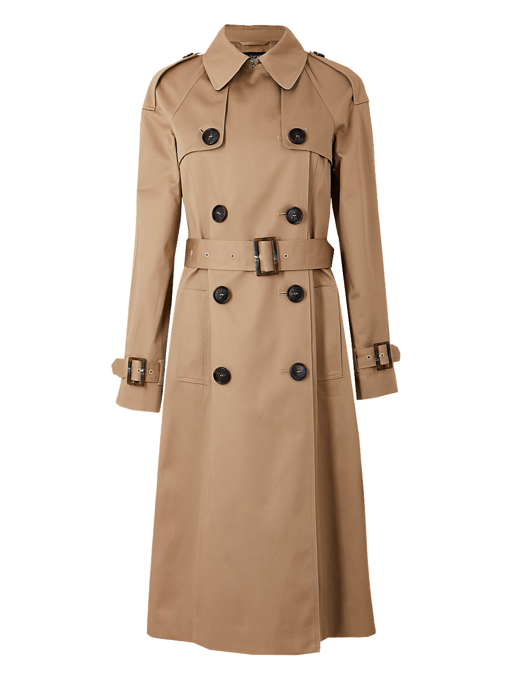 Pure Cotton Double Breasted Trench Coat