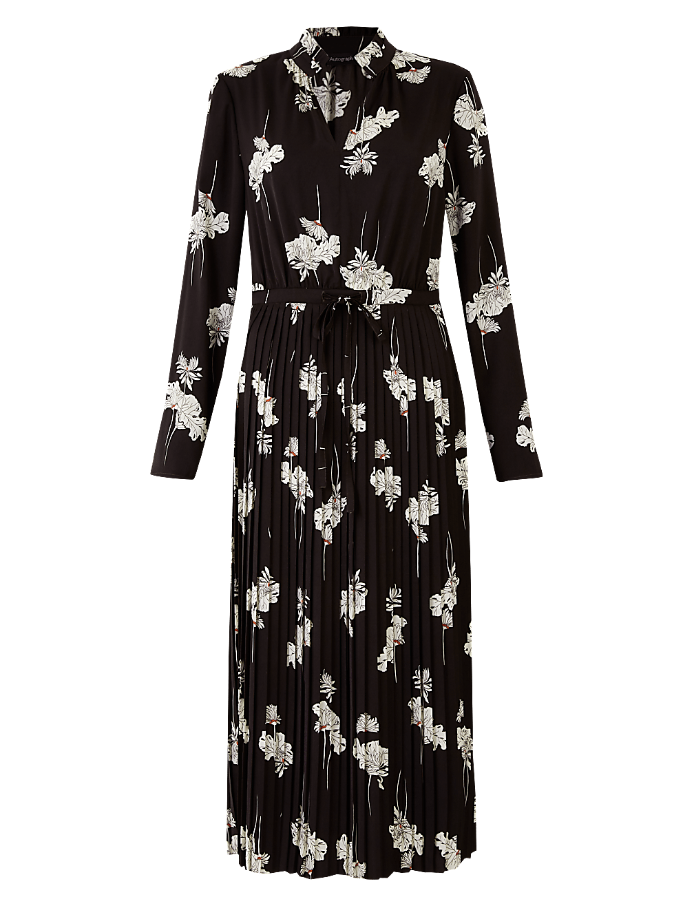Floral Print Waisted Midi Dress