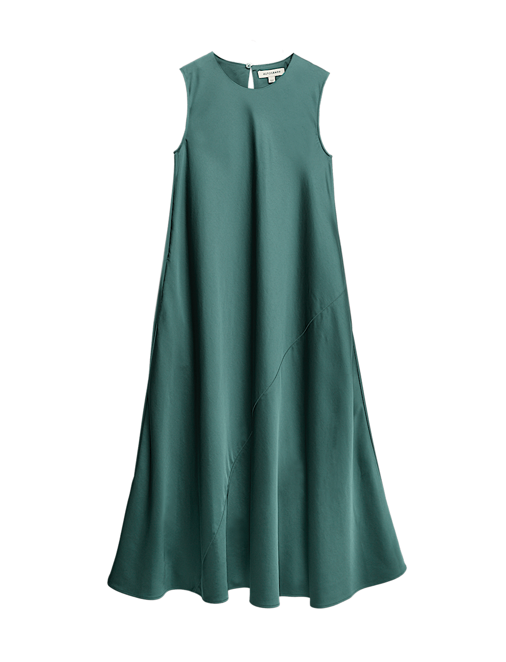 Lyocell Rich Round Neck Midaxi Swing Dress