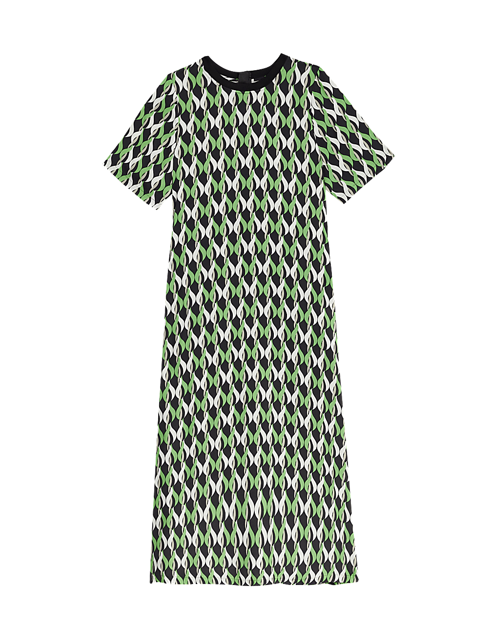 Cupro Rich Printed Midaxi T-Shirt Dress