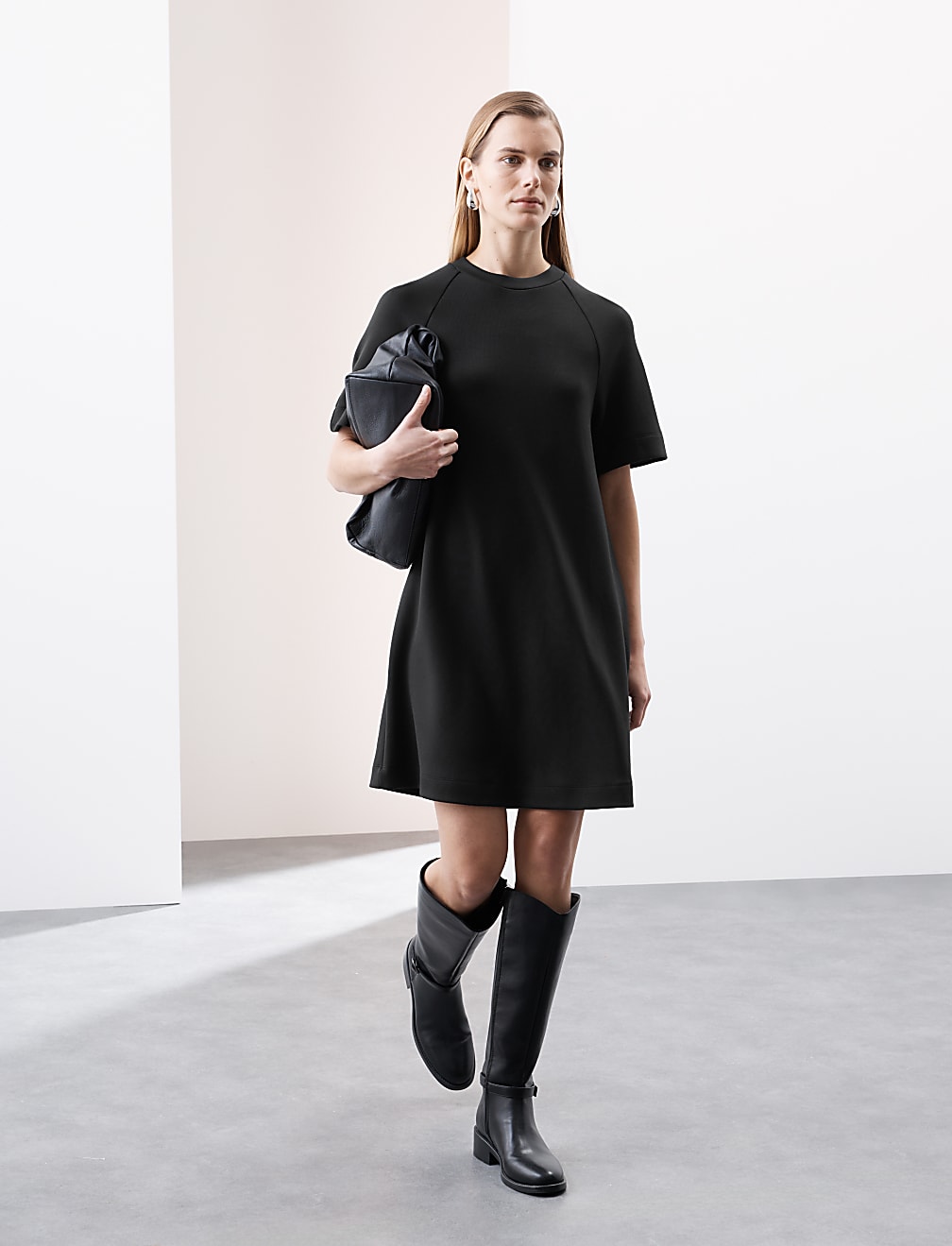 Scuba Mini Shift Dress
