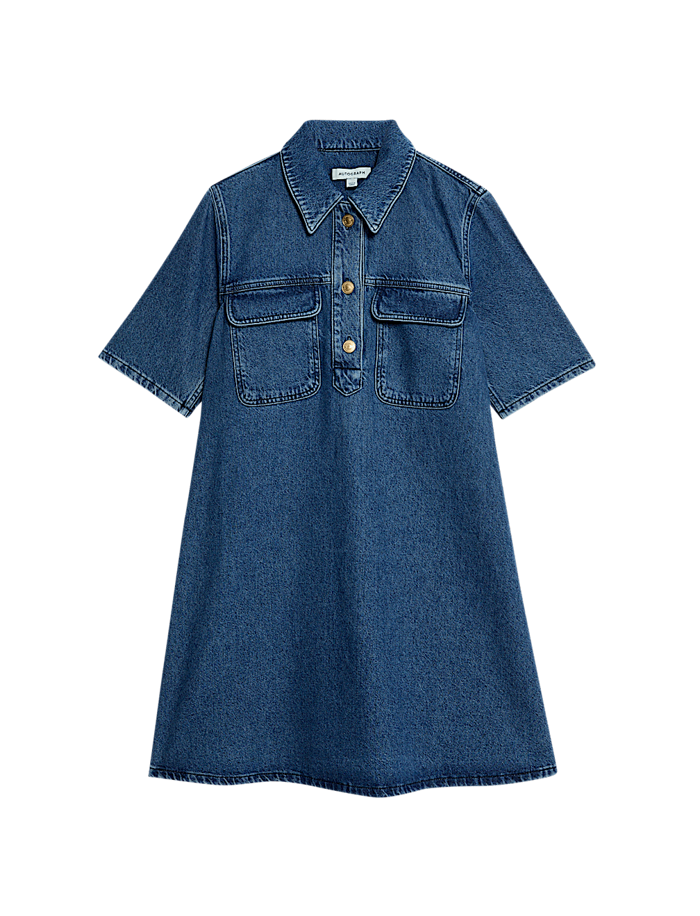 Pure Cotton Mini Shirt Dress