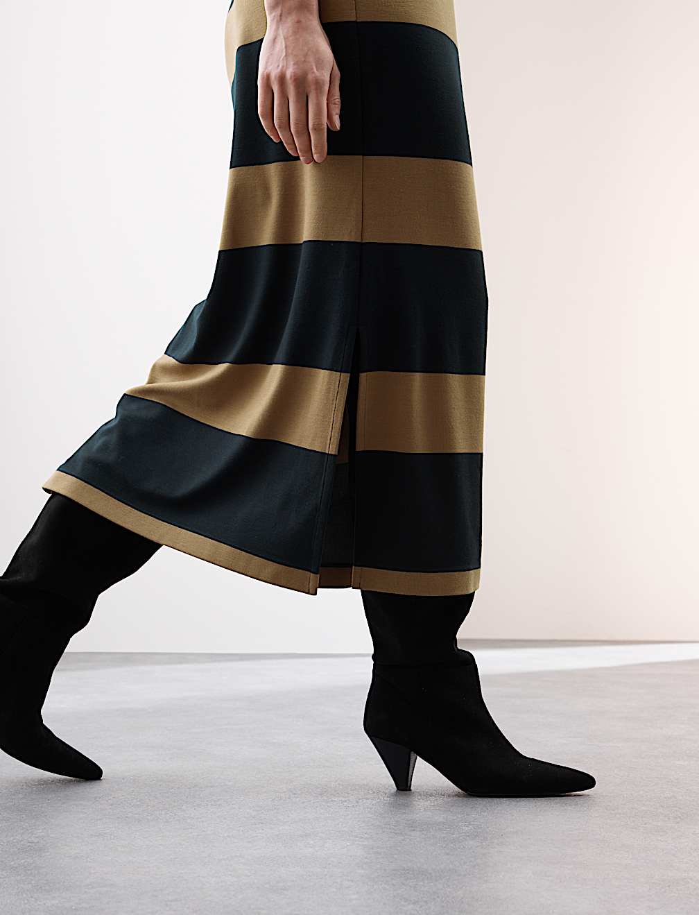 Striped Midi Shirt Dress