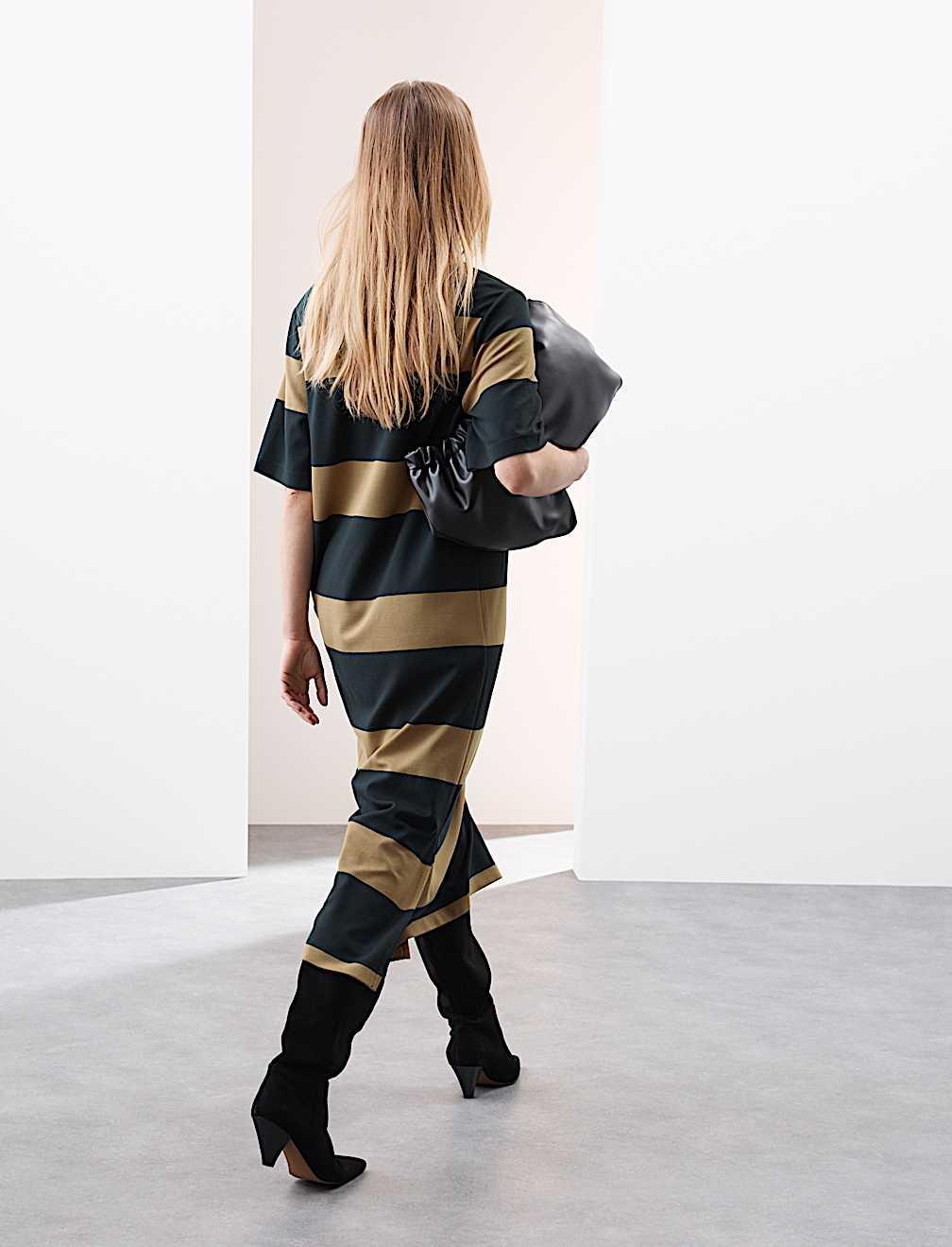 Striped Midi Shirt Dress