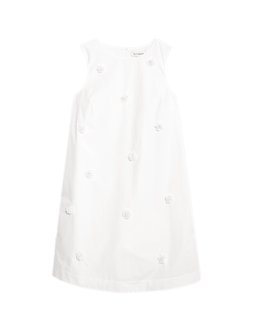 Pure Cotton Embellished Mini Shift Dress