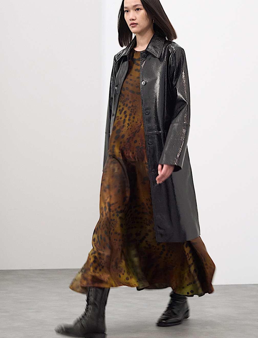 Animal Print Midaxi Column Dress
