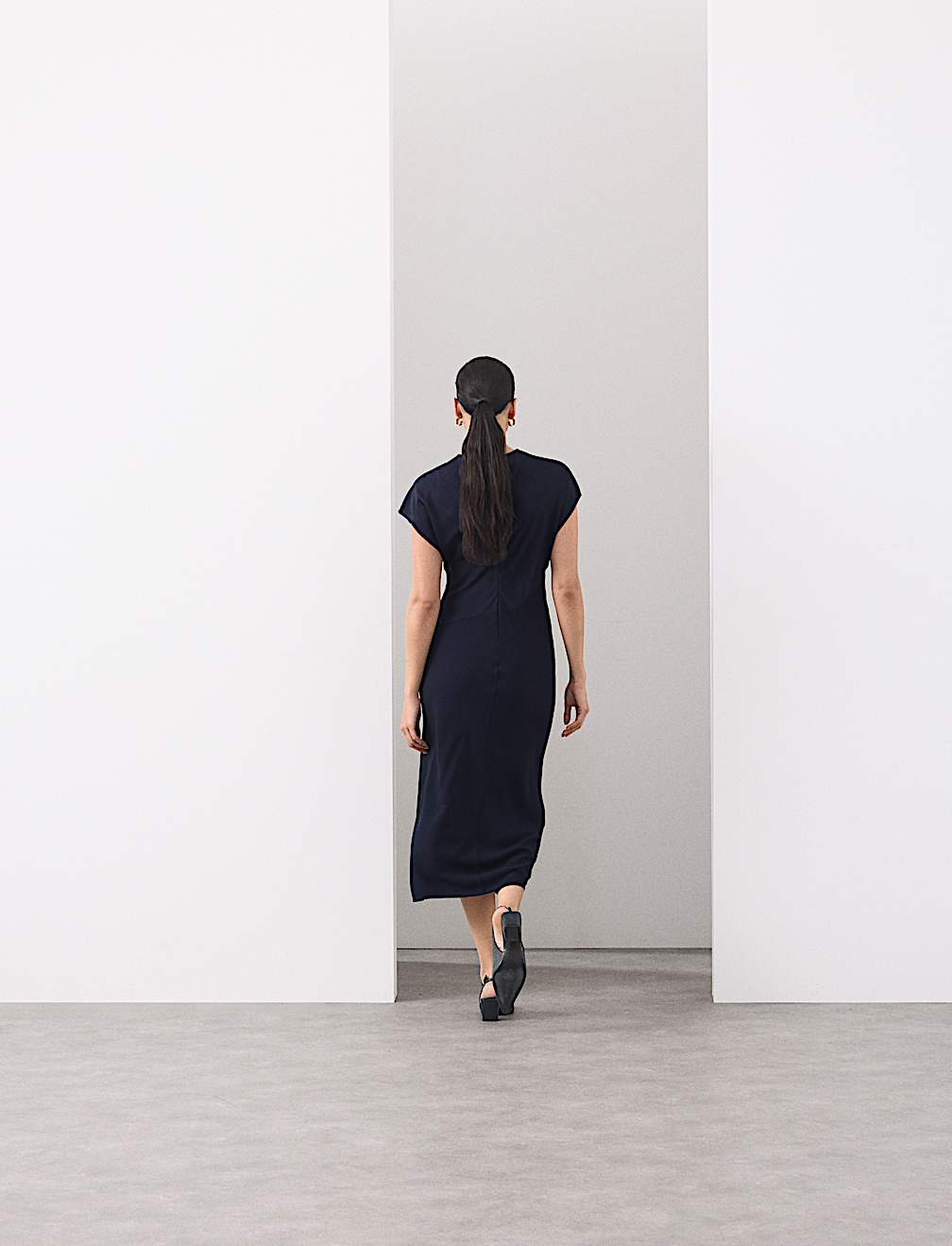 Satin Crepe Midaxi Dress