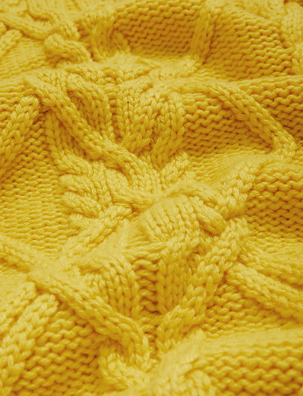 Wool Rich Cable Knit Crew Neck Jumper