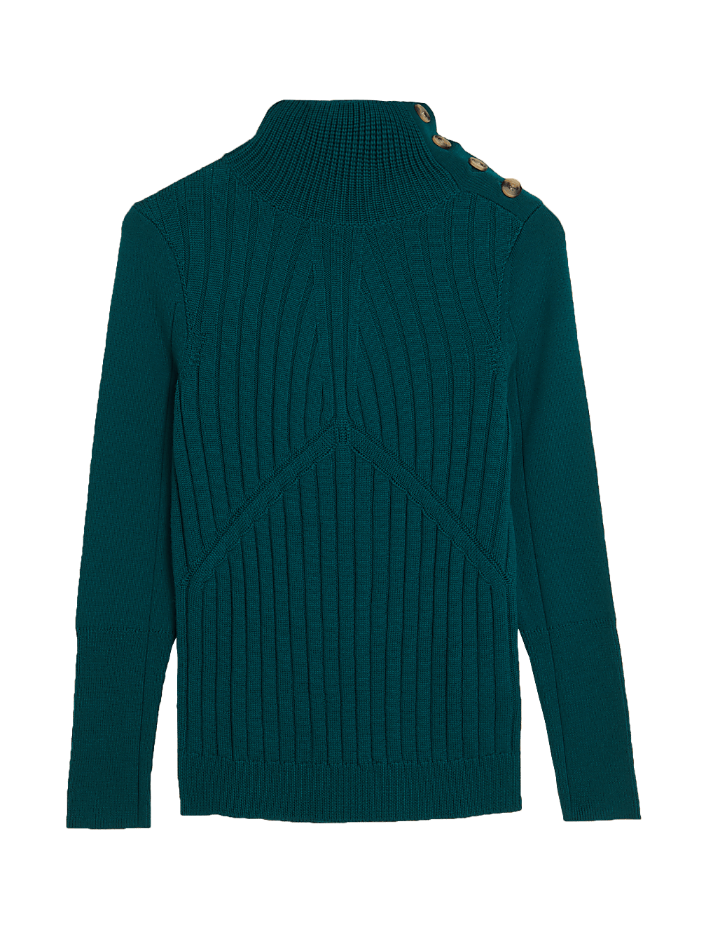 Pure Merino Wool Funnel Neck Jumper