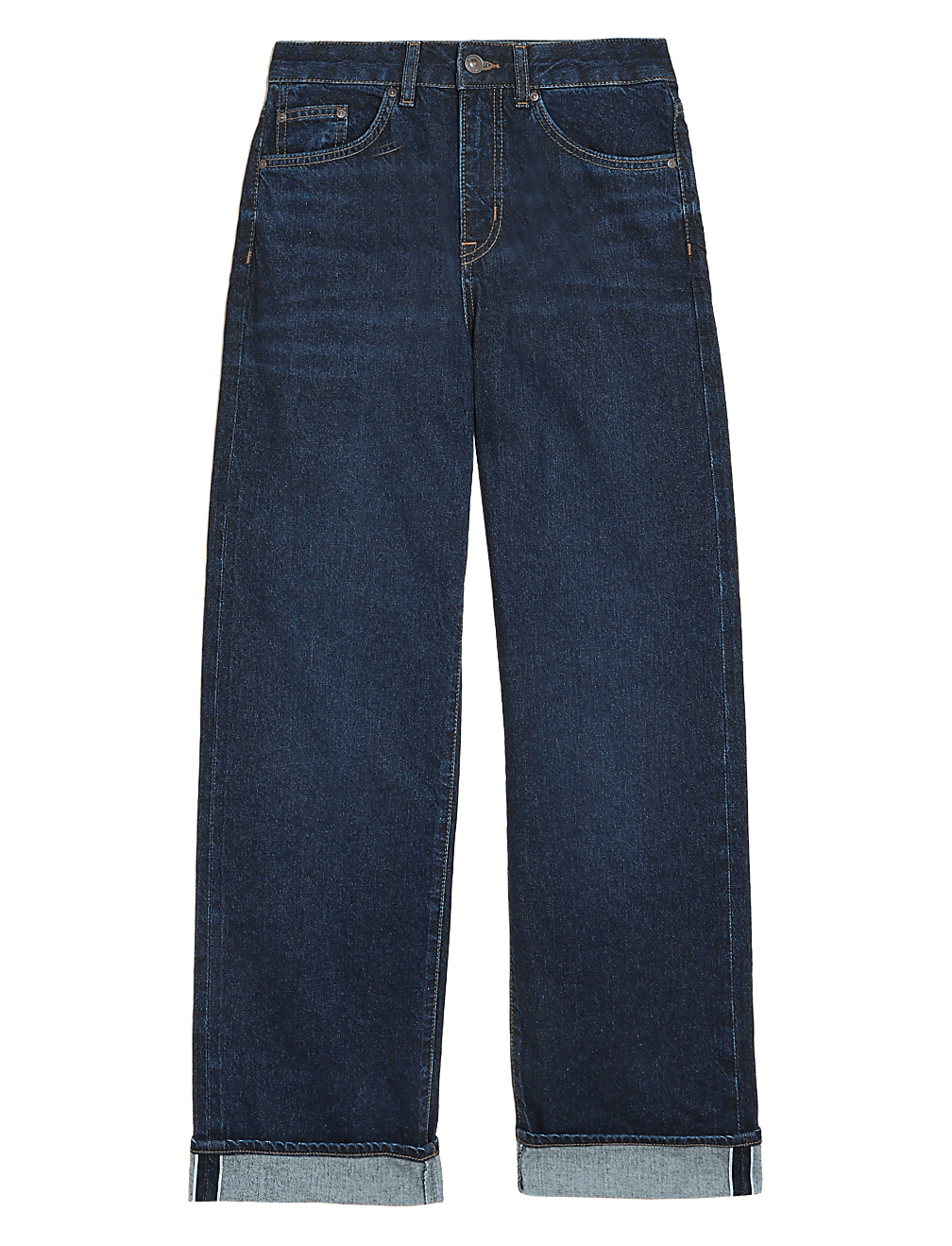 High Waisted Straight Leg Jeans