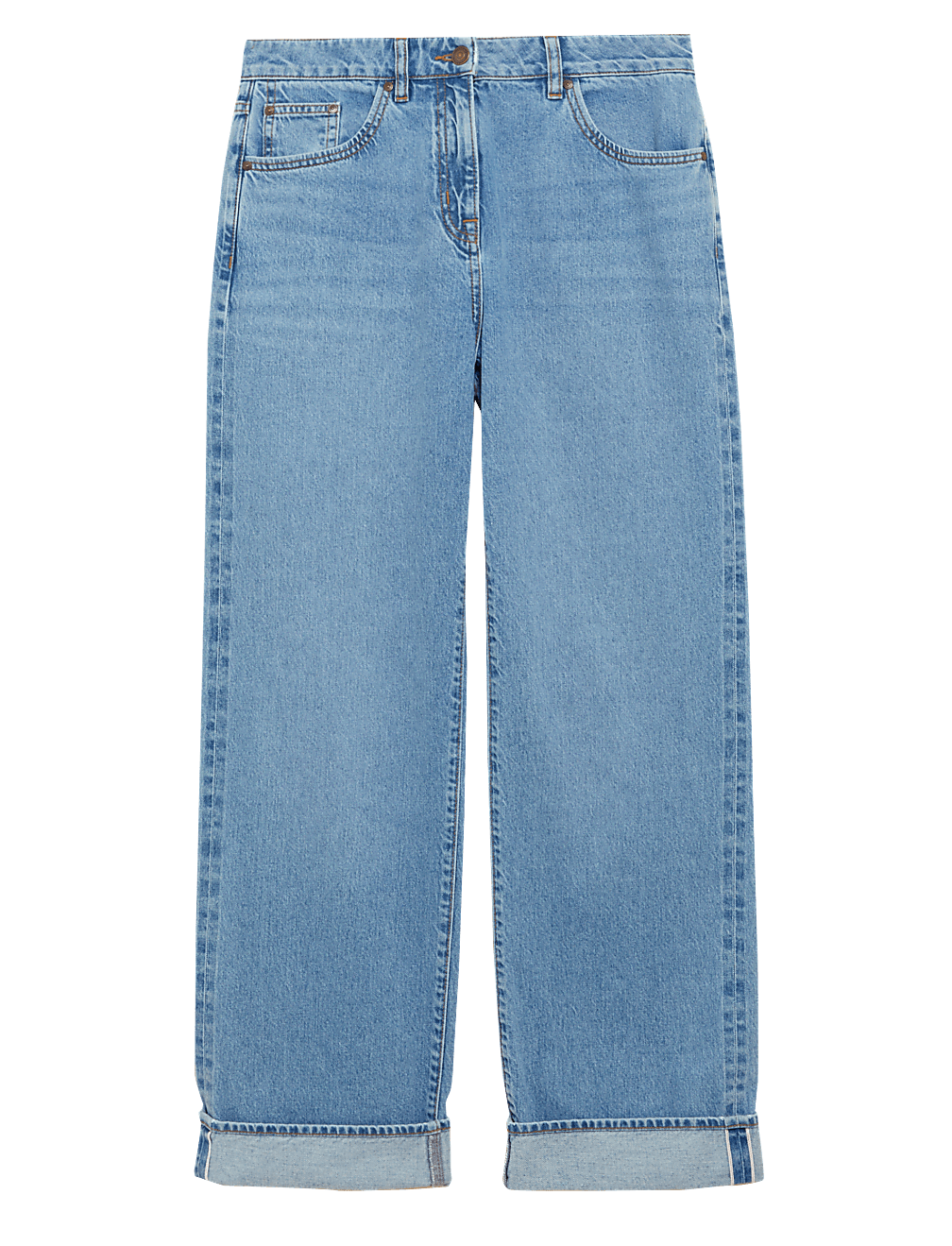 High Waisted Straight Leg Jeans