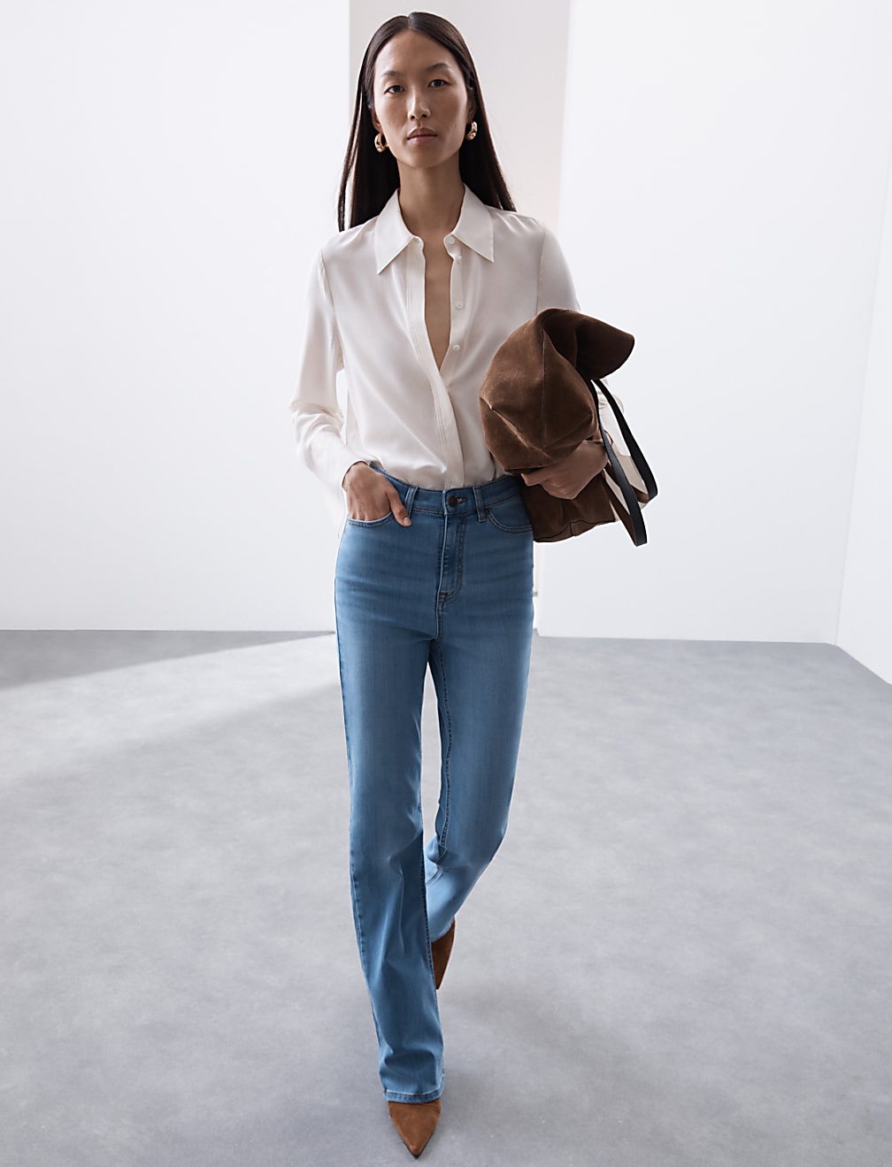 High Waisted Flared Jeans