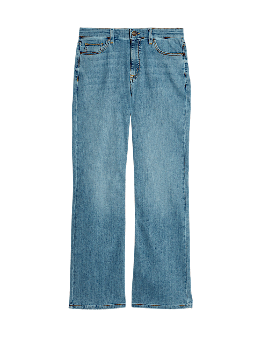 Lyocell Blend High Waisted Flared Jeans