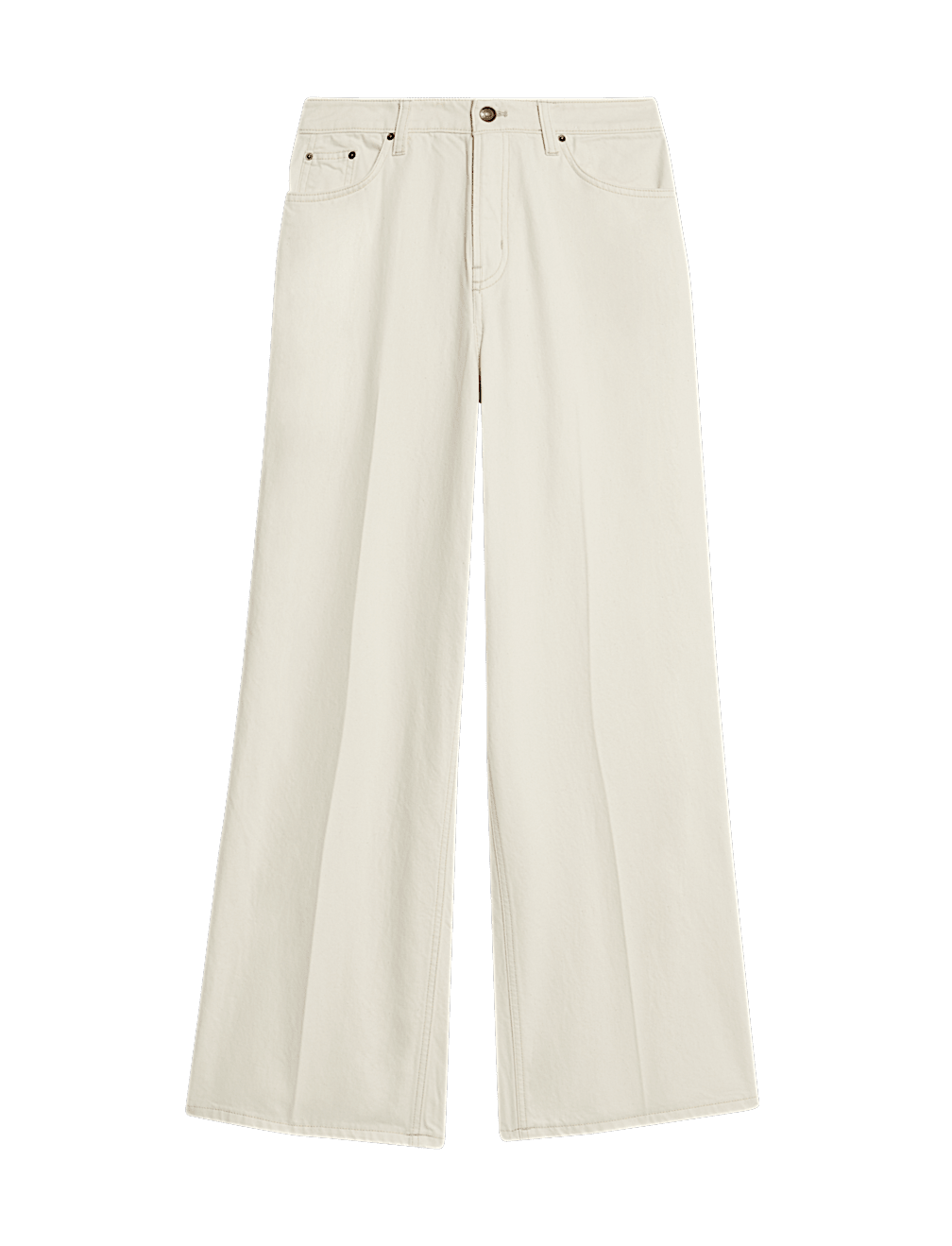 Pure Cotton High Waisted Wide Leg Jean