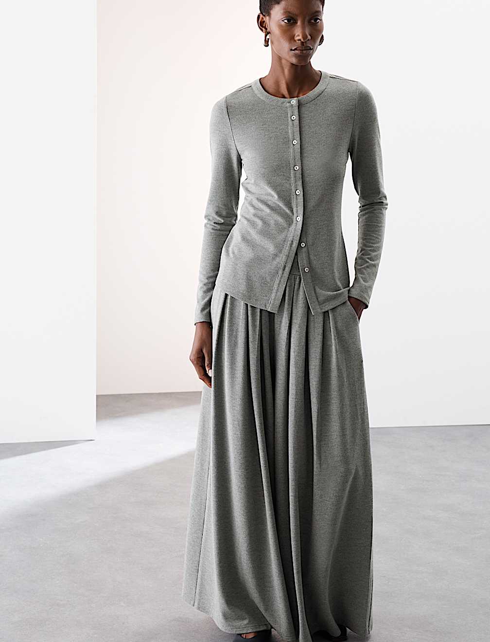 Jersey Wide Leg Joggers