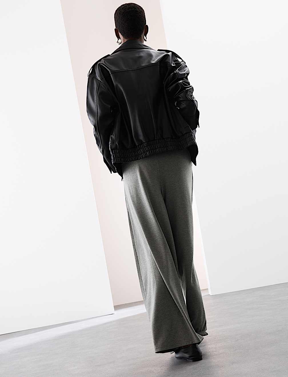 Jersey Wide Leg Joggers