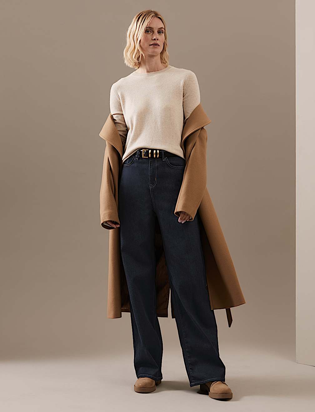 Luxury High Waisted Wide Leg Jeans