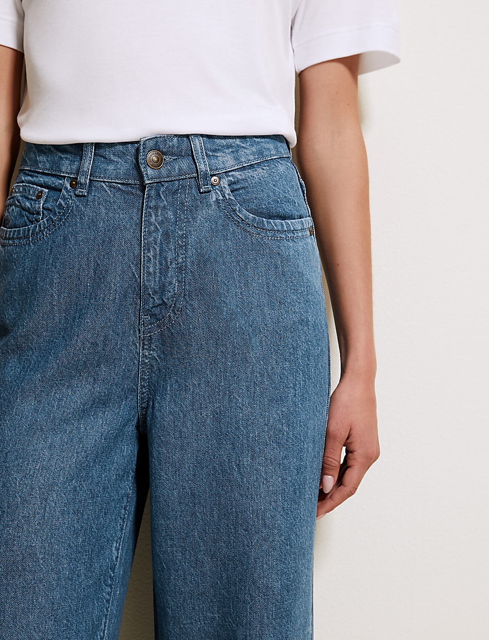 Pure Tencel™ High Waisted Wide Leg Jeans