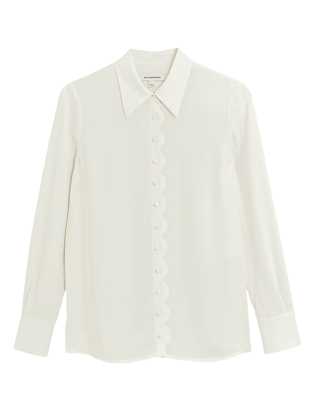 Scallop Edge Long Sleeve Shirt