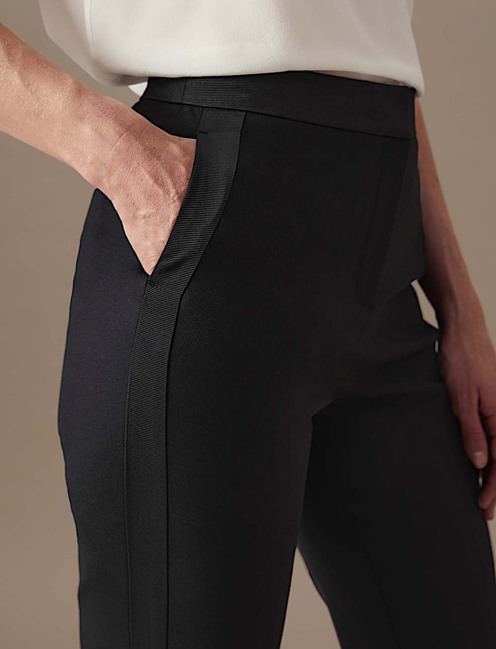 Tuxedo Straight Leg Trousers