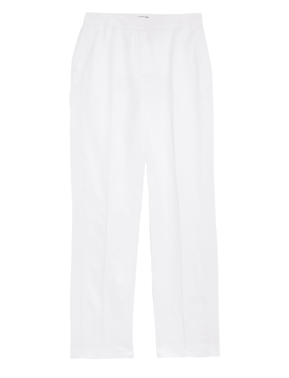 Linen Blend Straight Leg Trousers