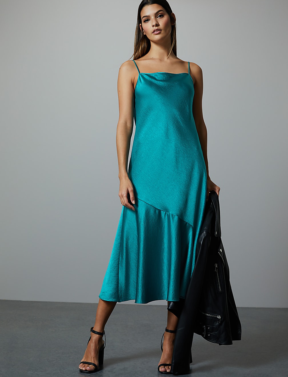 Satin Slip Midi Dress