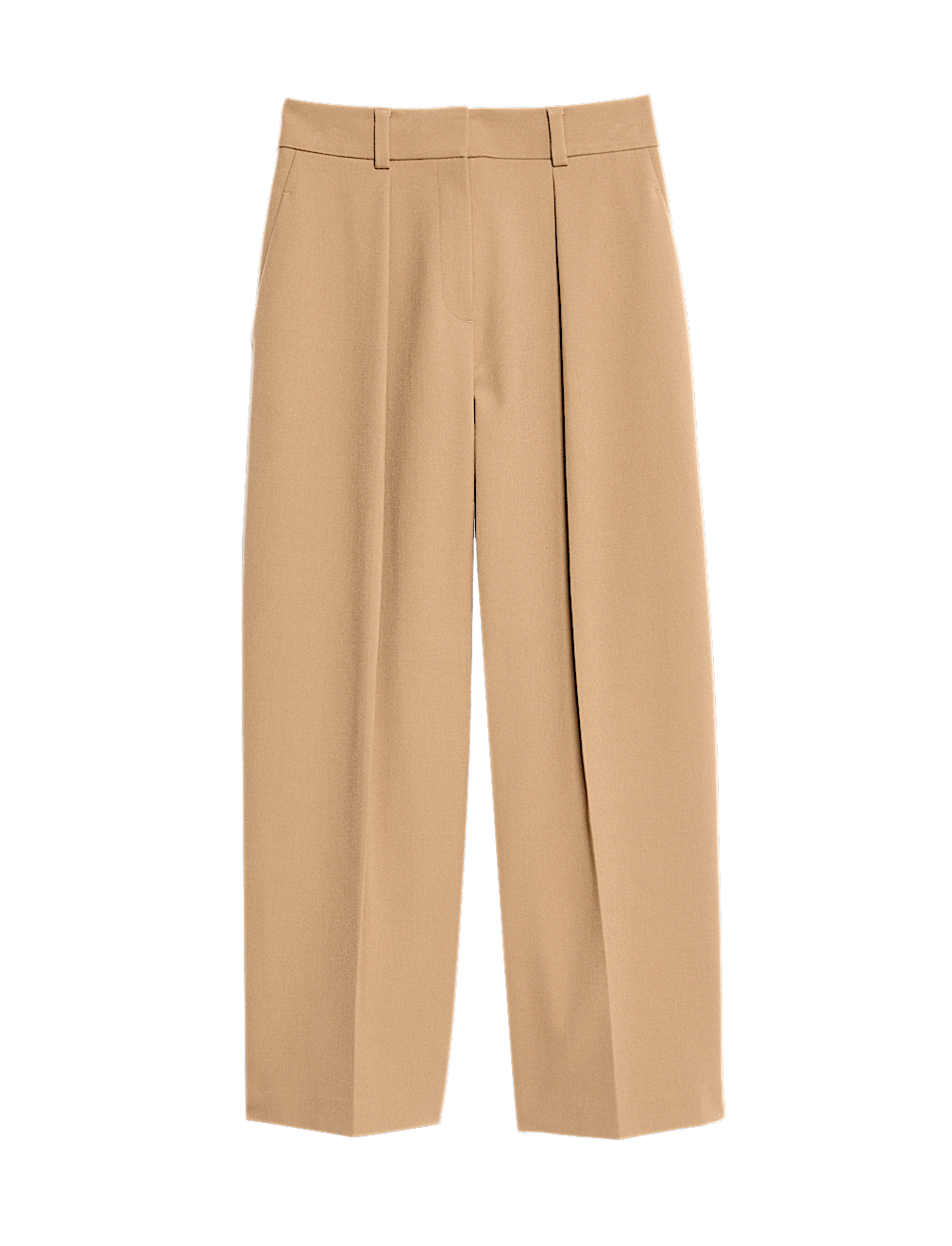 Barrel Leg Trousers with Wool