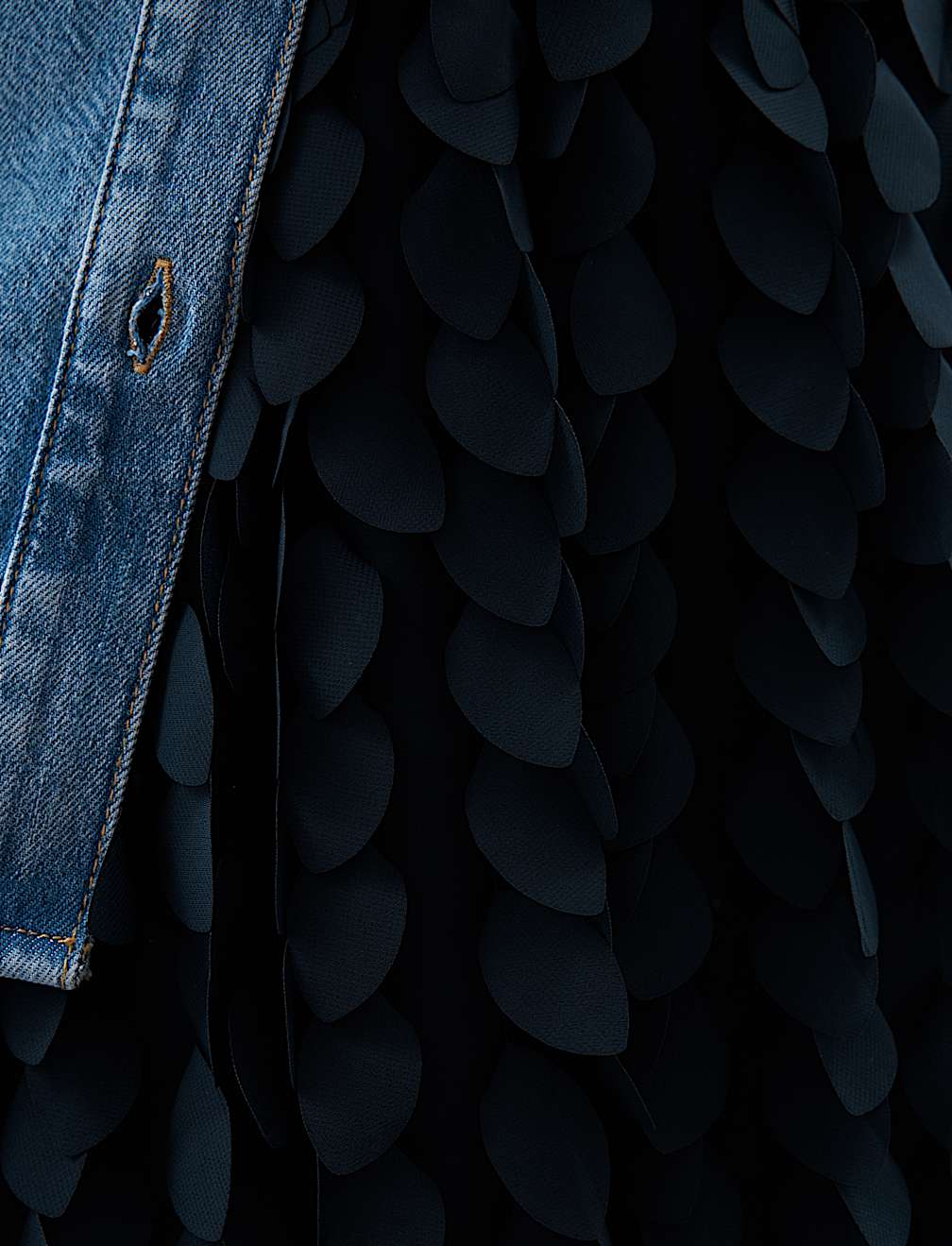 Textured Midi Straight Skirt