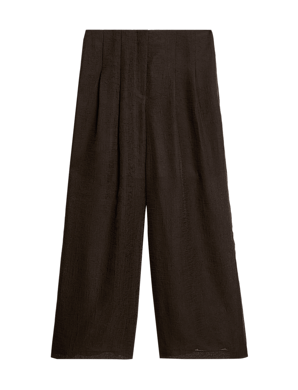 Textured Wide Leg Trousers