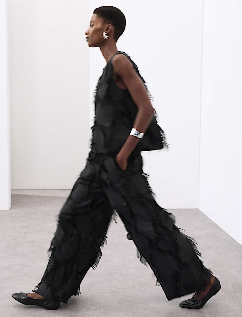 Fringe Wide Leg Trousers