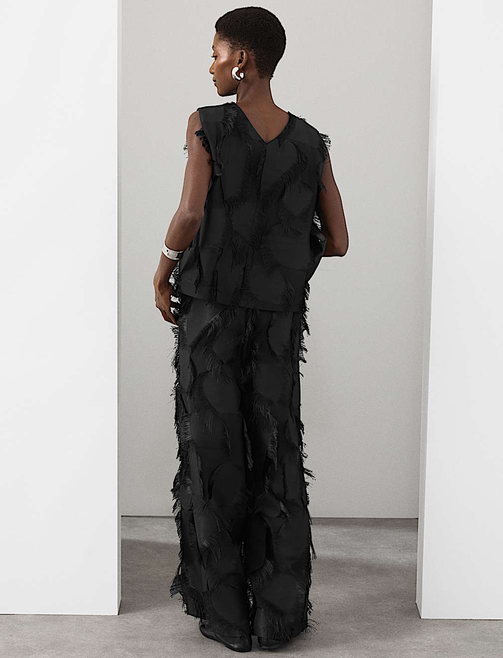 Fringe Wide Leg Trousers